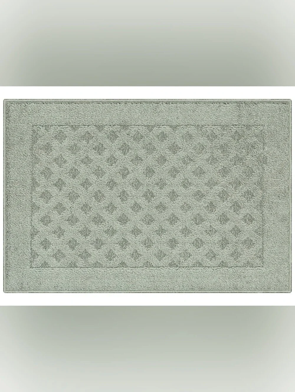 Mainstays Dylan Solid Diamond Olefin Pewter Gray Indoor Accent Rug, 1'8